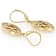 Diamond Simulant Pear And White Zircon Dangle Earrings In 18K Gold Over
Sterling Silver 2.95ctw