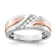14K Two-tone Rose and White Gold Lab Grown Diamond Band