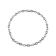 Pave CZ Oval Link Chain Necklace In Sterling Silver 16 Inch