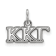 Rhodium Over Sterling Silver LogoArt Kappa Kappa Gamma Extra Small Pendant