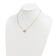 14K Yellow Gold Rhodium-plated Diamond-cut Angel and Cross Necklace