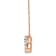 14K Rose Gold Butterfly Pendant G H I True Light Moissanite Pendant with Chain