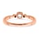 14K Rose Gold Petite Beaded Edge Round Diamond Ring 0.24ctw
