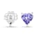 Lavendar Tanzanite Rhodium Over Sterling Silver Heart Stud Earrings 0.9ctw
