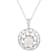 8-9mm Button White Cultured Freshwater Pearl and CZ Rhodium Over
Sterling Silver Pendant