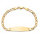 14k Yellow Gold Mariner Link Soft Diamond Shape ID Bracelet