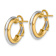 14k Two-tone 11/16" Polished Hoop Earrings
