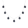 7-8mm Black Cultured Freshwater Pearl Rhodium Over Sterling Silver Necklace