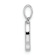 Rhodium Over 14k White Gold Diamond Letter D Initial Pendant