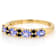 Tanzanite And Black Spinel Ring In 18K Gold Over Sterling Silver 0.71ctw
