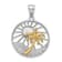 14K Two-tone Polished Sunset Pendant