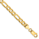 14k Yellow Gold 6mm Concave Open Figaro Link Bracelet