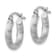 Rhodium Over Sterling Silver 3mm Polished and Satin Diamond-cut Hoop Earrings