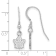 Rhodium Over Sterling Silver NHL Toronto Maple Leafs LogoArt Dangle Earrings