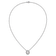 Rhodium Over Sterling Silver Lab Created Opal and Cubic Zirconia Oval
Halo Necklace