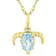 Sky Blue Topaz Capricorn Birthstone Pendant