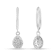 White Lab Grown Diamond Rhodium Over Sterling Silver Teardrop Huggie
Hoop Earrings VS GH