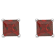 4mm Princess Cut Garnet 14k White Gold Stud Earrings