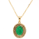 4.30 Ctw Emerald and 0.49 Ctw White Diamond Pendant in 14K YG