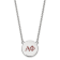 Rhodium Over Sterling Silver LogoArt Alpha Phi Large Enamel Pendant Necklace