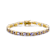 Amethyst Color CZ Tennis Bracelet In 14K Gold Over Sterling Silver