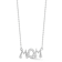 Sterling Statements Rhodium Over Sterling Silver CZ MOM Necklace