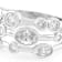 Oval And Round Moissanite Multi-Row Ring In Platinum-Enhanced Sterling Silver