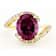 Lab-Created Alexandrite And White Diamond Bypass Ring In Solid 14K
Yellow Gold 4.68ctw