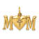 14k Yellow Gold Polished MOM with Cross pendant