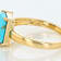 Sleeping Beauty Turquoise Ring In 18K Gold Over Sterling Silver