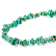 Green Turquoise Chip Strand Necklace In Sterling Silver