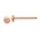 14k Rose Gold 3mm Diamond-Cut Puff Circle Stud Earrings