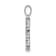Rhodium Over 14K White Gold Diamond Letter E Initial Pendant