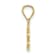 14K Yellow Gold with Rhodium Over 14K White Gold Accent Diamond-cut LOVE Pendant