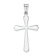 Rhodium Over 14k White Gold Polished Cross Pendant