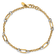 14k Yellow Gold and 14k White Gold 4.55mm Fancy Oval Link Bracelet
