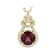 Grape Color Garnet And White Zircon Pendant Necklace In 18K Gold Over
Sterling Silver 2.44ctw