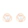 White Cultured Akoya Pearl 14k Rose Gold Earrings 6.5-7mm