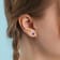 Children's Purple Flower Stud Earrings in Sterling Silver