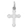 Rhodium Over Sterling Silver Polished Cross Pendant