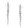 CZ Leaf-Accent Dangle Earrings In Sterling Silver