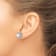 Rhodium Over Sterling Silver Textured 5-6mm Freshwater Cultured Pearl
Flower Post Earrings