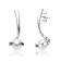 Pear Shape Freshwater Pearl Ribbon Swirl Drop Earrings In Sterling Silver