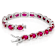 Lab-Created Ruby And Zircon Tennis Bracelet In Sterling Silver 29.54ctw