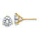14K Yellow Gold 2.50ct. 7.0mm Round G H I True Light Moissanite Earrings
