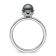 Rhodium Over Sterling Silver Stackable Expressions Black Freshwater
Cultured Pearl Ring