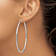Rhodium Over 14k White Gold 2 9/16" Polished Tube Hoop Earrings