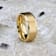 RADIATE Gold-Plated Titanium Flat Brushed Center Men's Wedding Ring With
Beveled Polished Edges 8mm