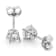 Lab-Grown Diamond Solitaire Stud Earrings 1.00ctw In 10K White Gold