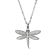 White Cubic Zirconia Platineve® Dragonfly Pendant With Chain 0.32ctw
